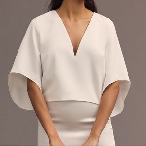 Mare Mare x Anthropologie V-neck Cape blouse